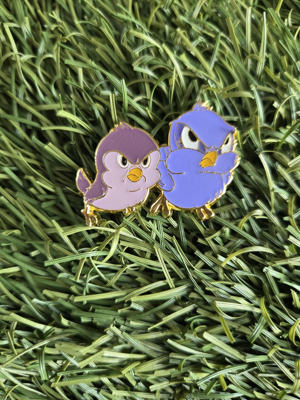 Loungefly Lavender and Periwinkle Bird Enamel Pin Set